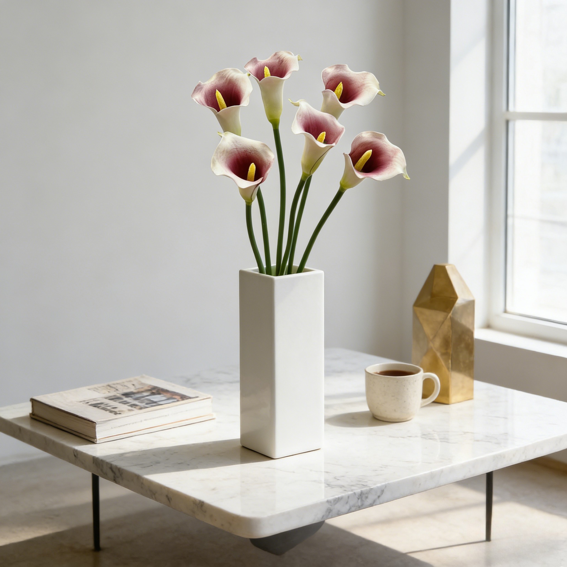 Florist Supply Bulk - زهرة الكالا الاصطناعية بساق واحدة على