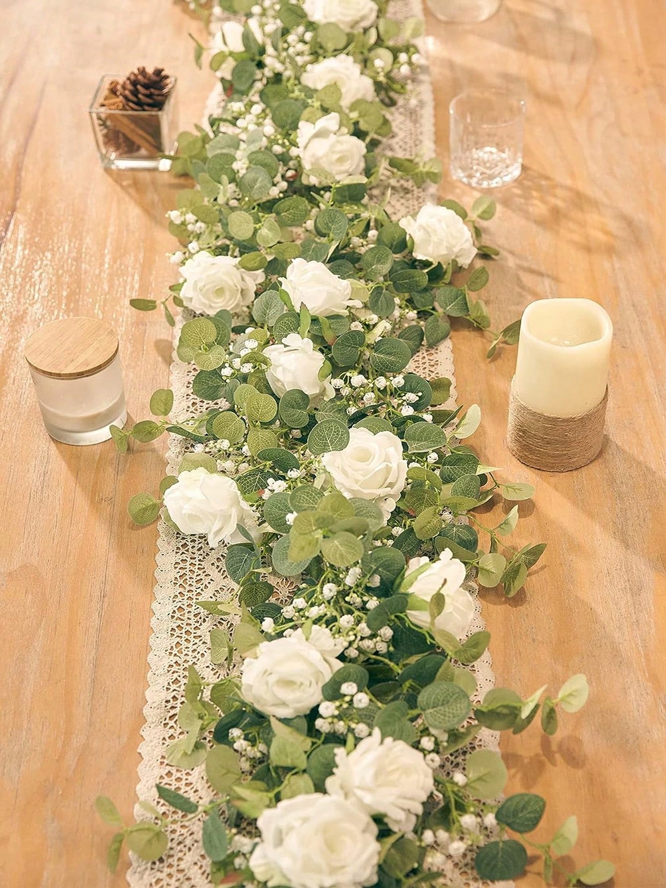 Eucalyptus Preserved - 1 قطعة 5.9FT الاصطناعي الأوكالبتوس الكرمة
