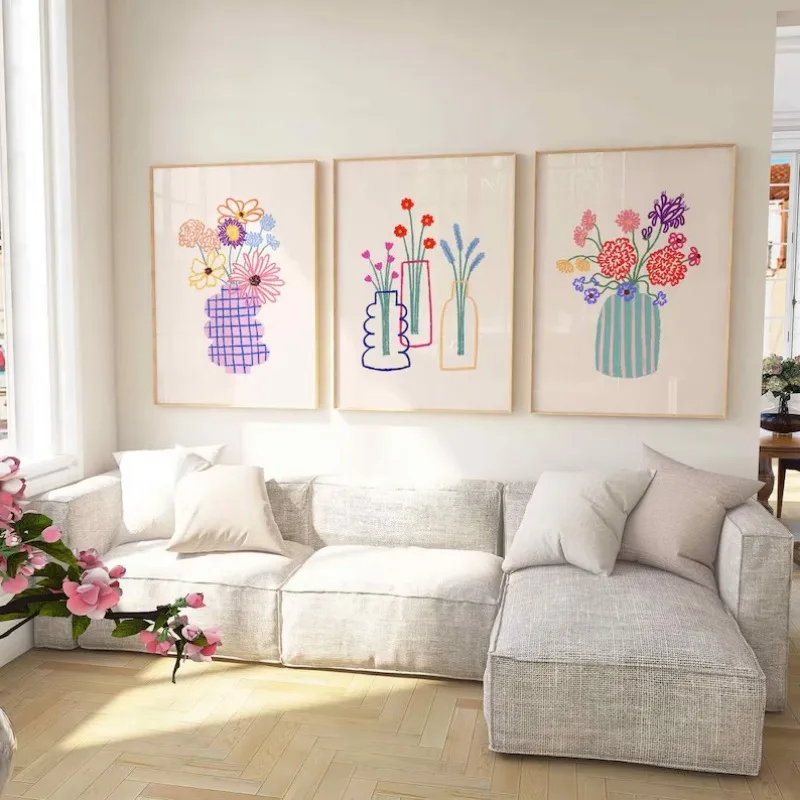 لوحة قماشية بدون إطار، تصميم ب - مراجعة Florist Supply Vases وسعره