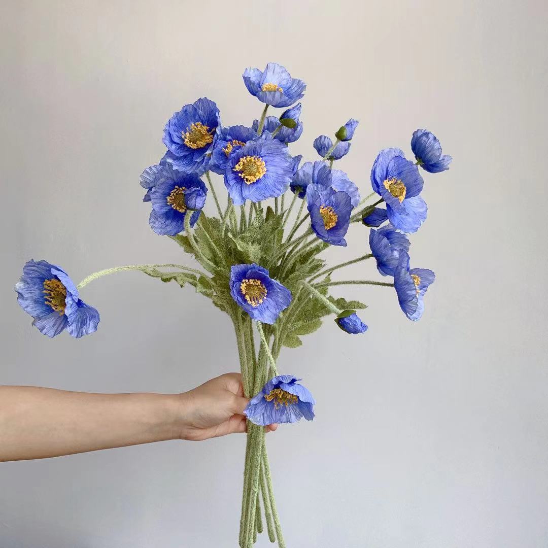 زهور حرير الخشخاش وهمية ، جذع  - مراجعة Florist Supply Bulk وسعره